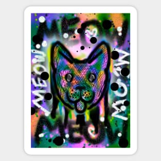 Spray Paint Cat V8 Sticker